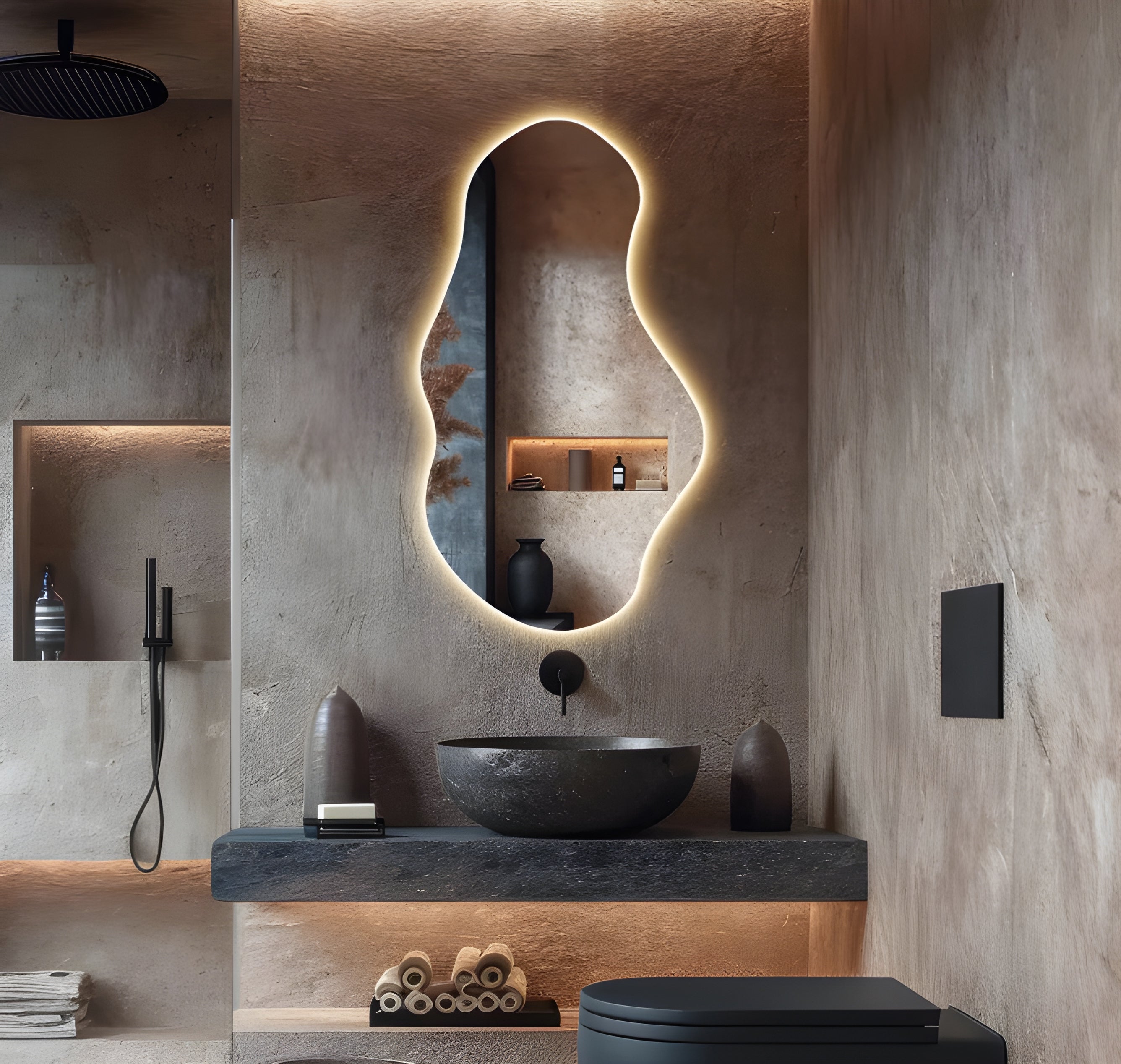 Irregular Backlit Bathroom Vanity Mirror (BL008)