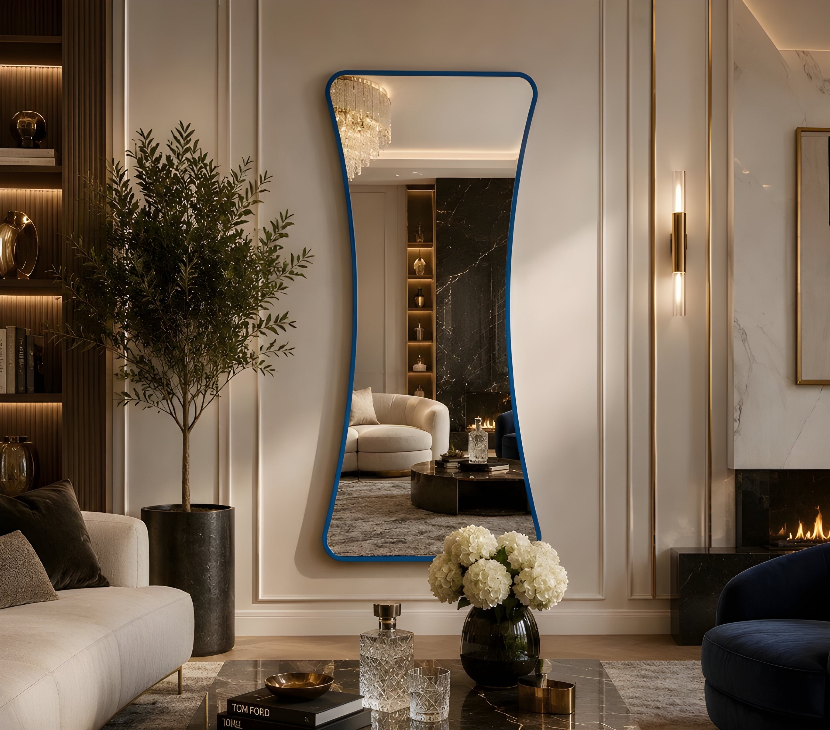 Modern Hourglass Full-Length Wall Mirror (MM026)
