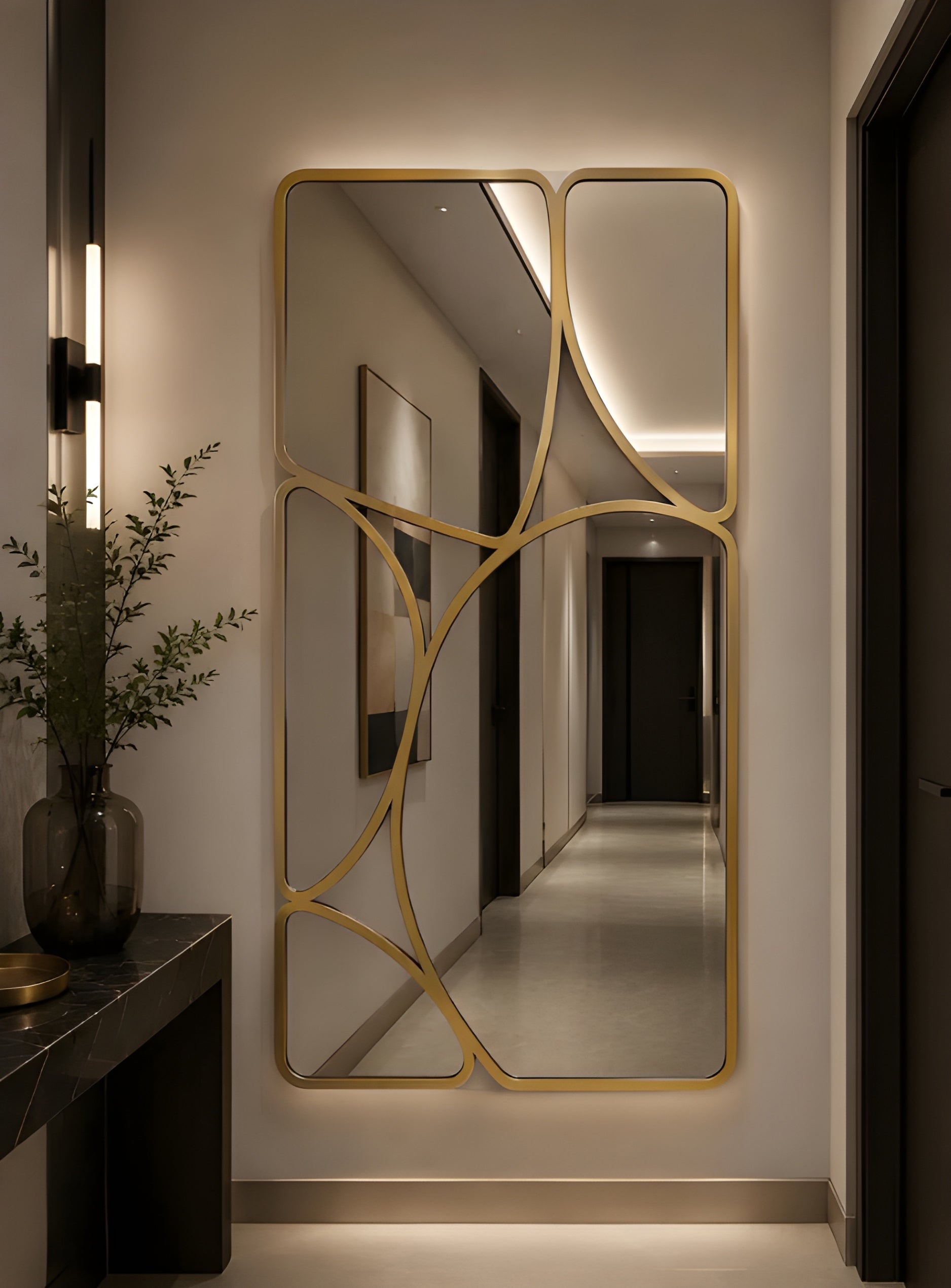 Abstract Segmented Accent Mirror (MM025)