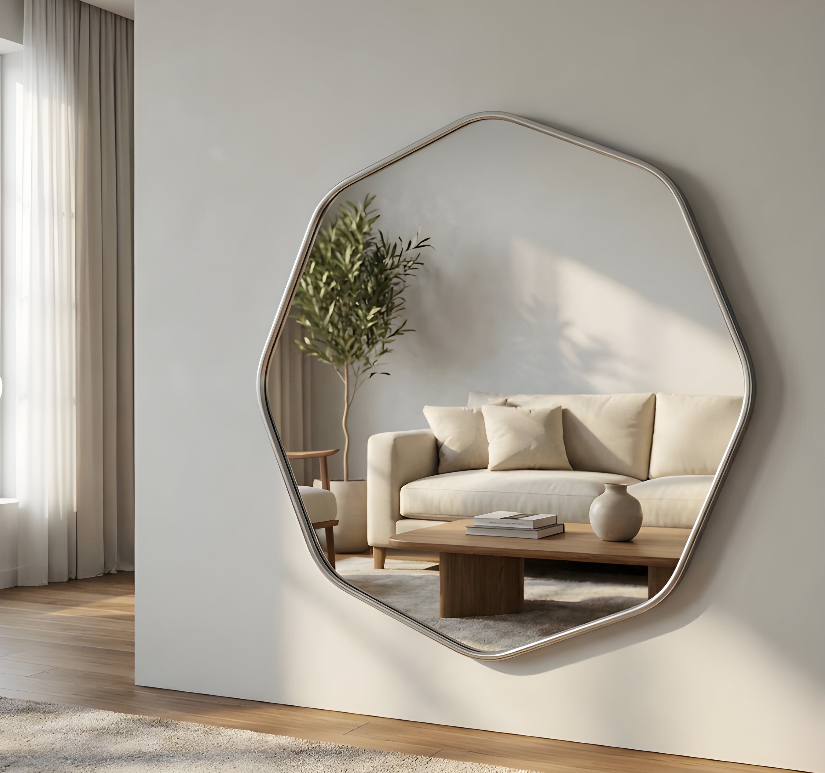 Modern Organic Asymmetrical Statement Mirror (MM018)