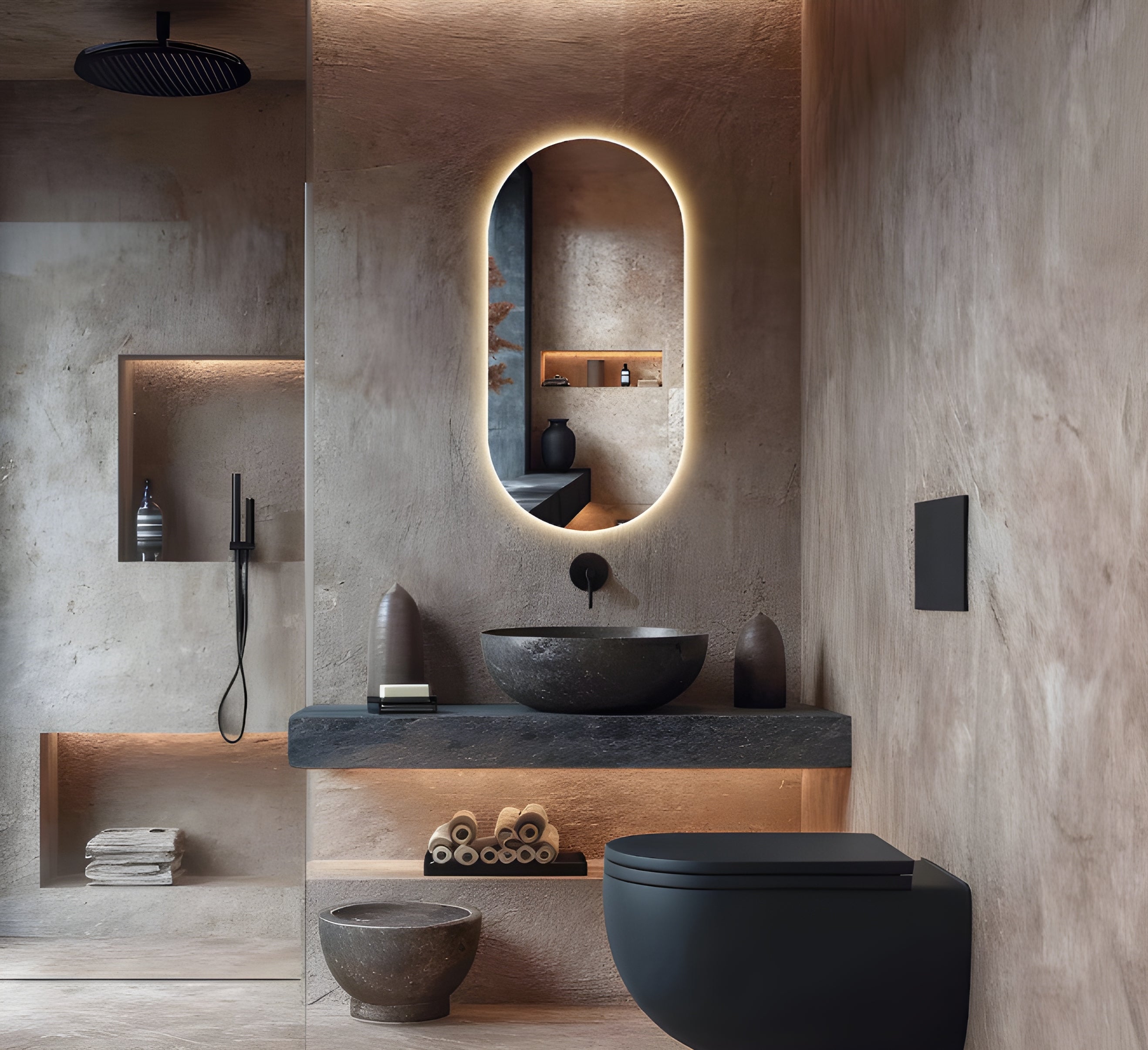 Backlit Oval Bathroom Mirror, Vanity Mirror (BL001)