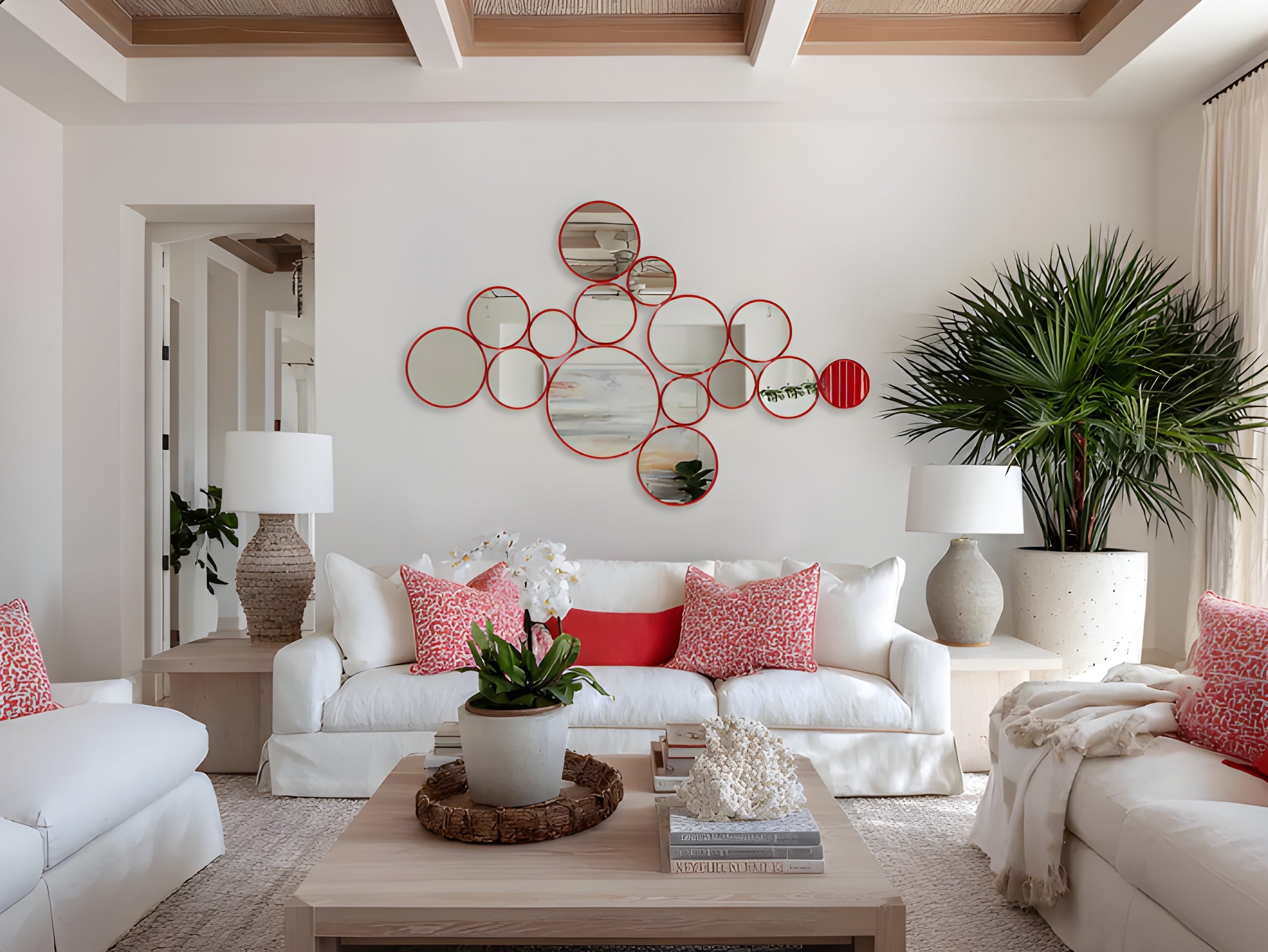 Modern Cluster Round Wall Mirror (MM024)