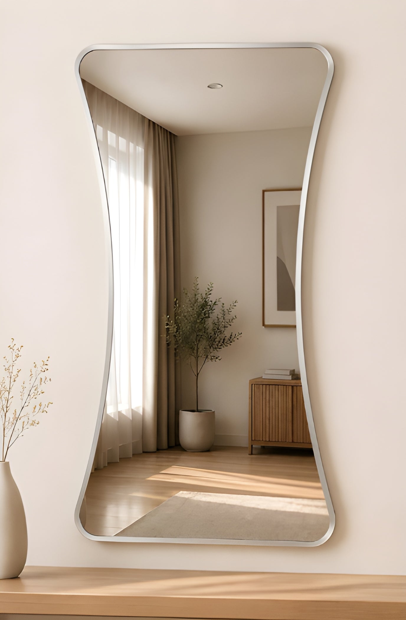 Modern Hourglass Full-Length Wall Mirror (MM026)